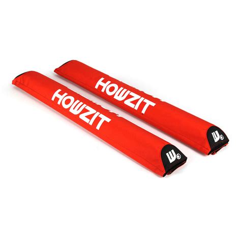 LOT DE 2 MOUSSES DE BARRE DE TOIT LARGE HOWZIT ROUGE