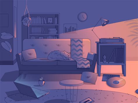 Lo Fi Living Room By Jessica Gueller On Dribbble