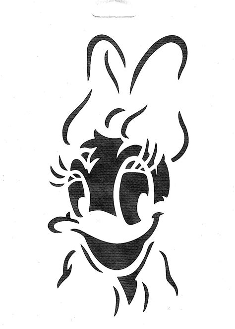 Mickey Mouse Daisy Duck Free Pumpkin Stencil Pumpkin Pattern Pumpkin Template Jack O