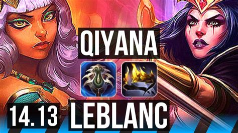 Qiyana Vs Leblanc Mid Winrate Solo Kills Vn