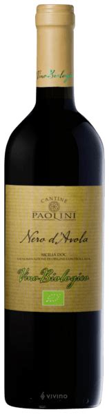 Cantine Paolini Biologico Nero D Avola Vivino Us