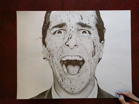 American Psycho Pencil Portrait On Behance