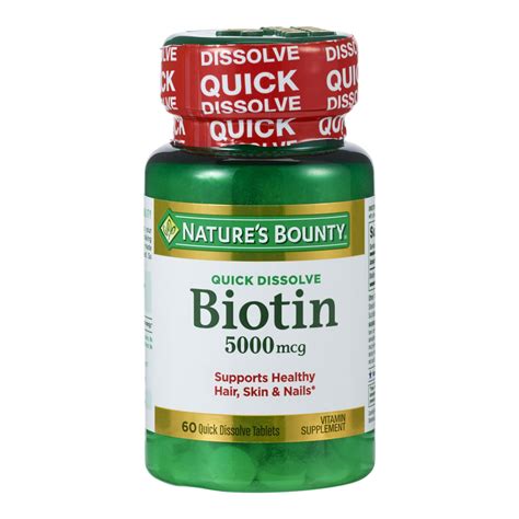 Nature S Bounty Quick Dissolve Biotin 5000mcg 60 Ct Shipt