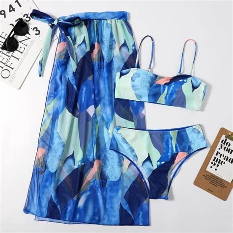 MAILLOT DE BAIN 2021 Sexy trois pièces Bikini ensemble femmes maillot