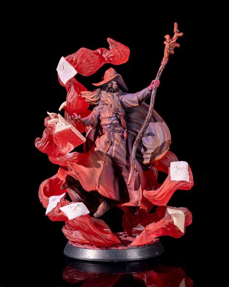 Wizard Miniature for Dnd Male Human Wizard Miniature Dnd Figure for ...