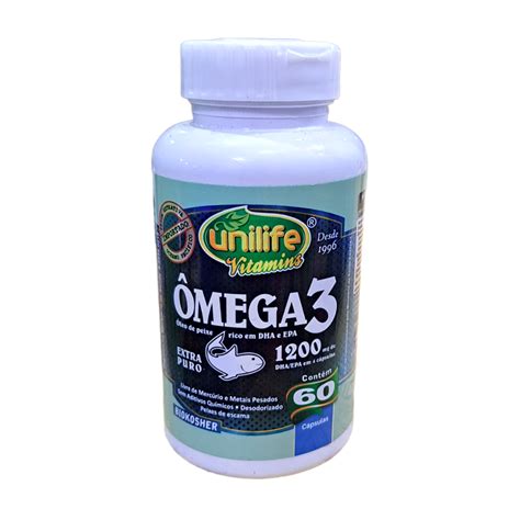 Ômega 3 1200mg UNILIFE 60 Cápsulas ABRAÃO ERVAS