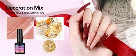 Amazon Gel Nail Polish Kit With U V Light 4 Colors Gel Nail Kit Glitter Pink Red Nude