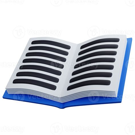 3d Rendering Open Book Isolated 10989912 Png