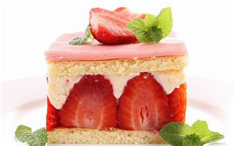 Fondos De Pantalla Comida Fruta Fresas Pastel Desayuno Postre