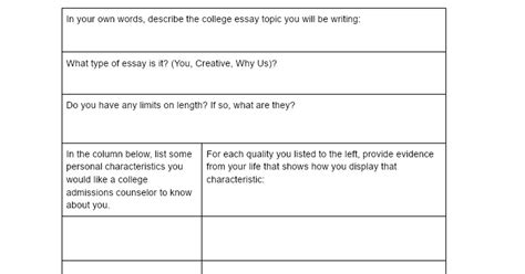 Prewriting College Essay Google Docs