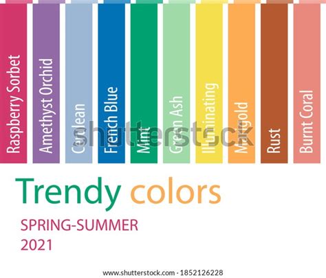 Fashion Colors Spring Summer 2021 Colour Stock Vector Royalty Free