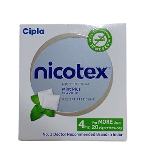 Mg Mint Nicotex Nicotine Polacrilex Chewing Gum For Help Quit