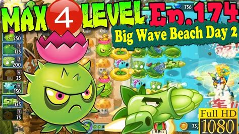 Plants Vs Zombies China Homing Thistle Max Level Big Wave