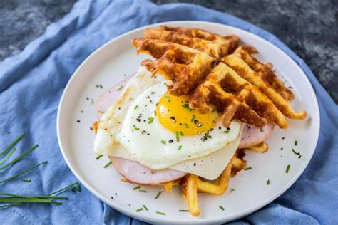 Open Faced Chaffle Breakfast Sammy Keto Adapted