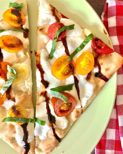 Easy Caprese Flatbread Pizza Hoorah To Health