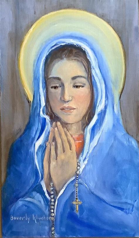 Our Lady Of The Rosary Painting By Beverly Klucher Pixels