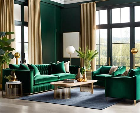 Spark Your Living Room With An Emerald Green Sofa