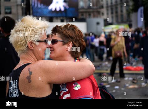 Trafalgar Square Gay Pride London England Britain Uk Stock Photo Alamy