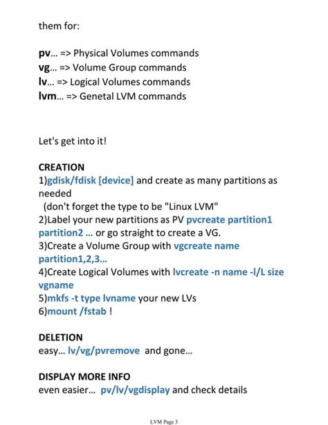 Linux LVM Logical Volume Management PDF