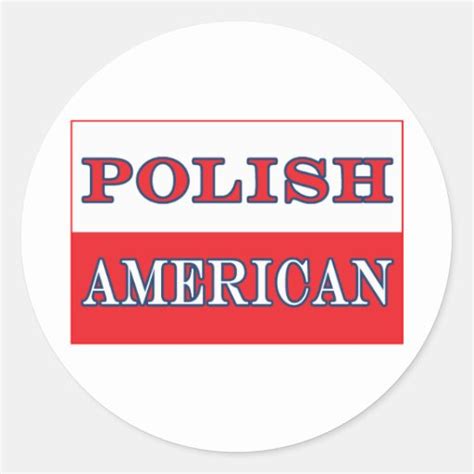 Polish American Flag Classic Round Sticker | Zazzle