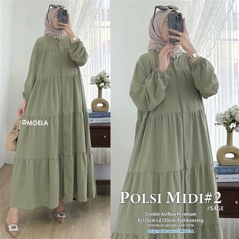 Jual MOELA POLSI DRESS HIJAB BERLABEL DAN ORIGINAL Shopee Indonesia