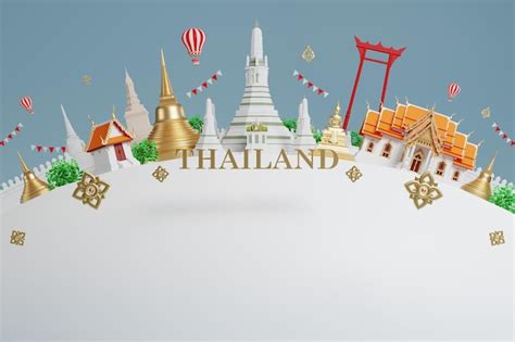 D Het Iconische Reisconcept Van Thailand De Mooiste Plekken Om Te