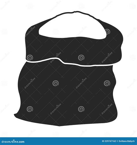 Bolsa De Cultivo De Harina Vector Iconnegro Icono Vector Aislado En