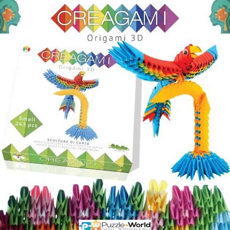 Creagami: Origami 3D Papagal – PUZZLE WORLD