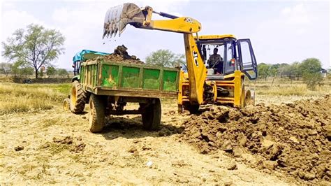 Jcb Dx Machine Backhoe Loading Mud Bujri Gitti Tractor John Deere