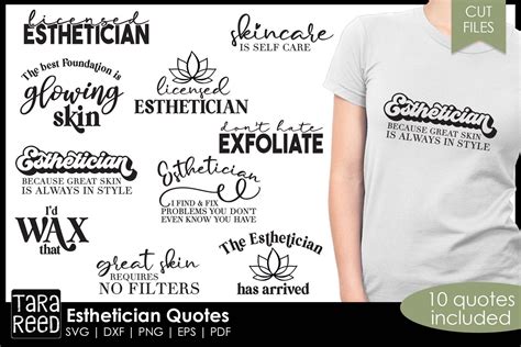 Esthetician Quotes For Crafters Graphic By Tarareeddesigns · Creative