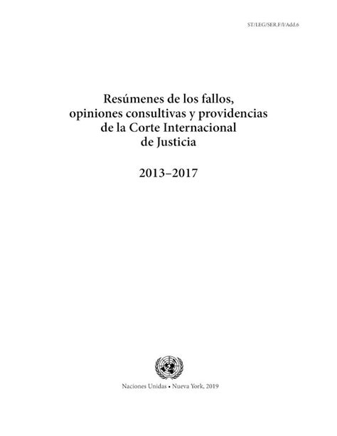 Pdf Res Menes De Los Fallos Opiniones Consultivas Y