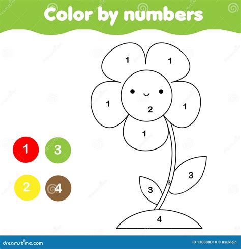 Flower Color By Number Printables Free