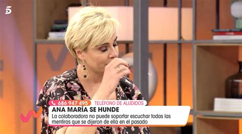 Inesperado llanto de Ana María Aldón en directo se rompe al recordar