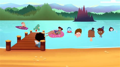 Download Camp Camp Lake Swimming Wallpaper