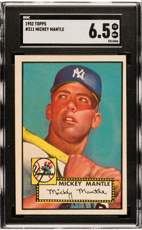 Topps Mickey Mantle Sgc Ex Nm Rea Archive