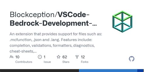 Github Blockception Vscode Bedrock Development Extension An