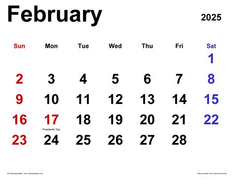 2025 February Calendar Free Printable 2025 Pdf Unbelievable 2025