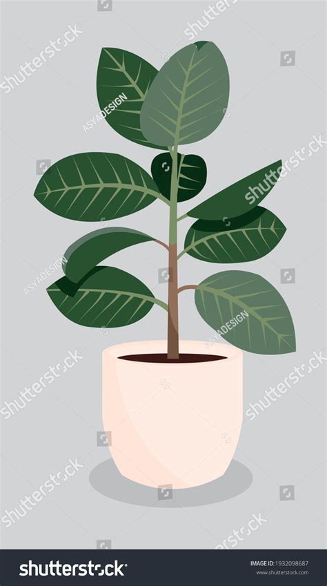 Nature Plant Drawing Plant Vector Home Stock Vector (Royalty Free) 1932098687 | Shutterstock