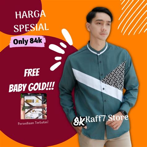 Jual Baju Kemeja Koko Kemko Kurta Pakistan Pria Dewasa Lengan Panjang