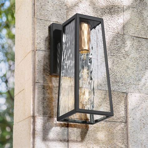 Lnc Modern Textured Black Light Outdoor Wall Sconce Industrial Square