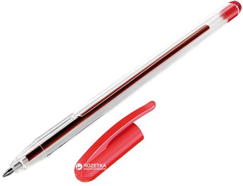 Ручка шариковая Pelikan Stick Красная 1 мм Прозрачный корпус (962761 ...