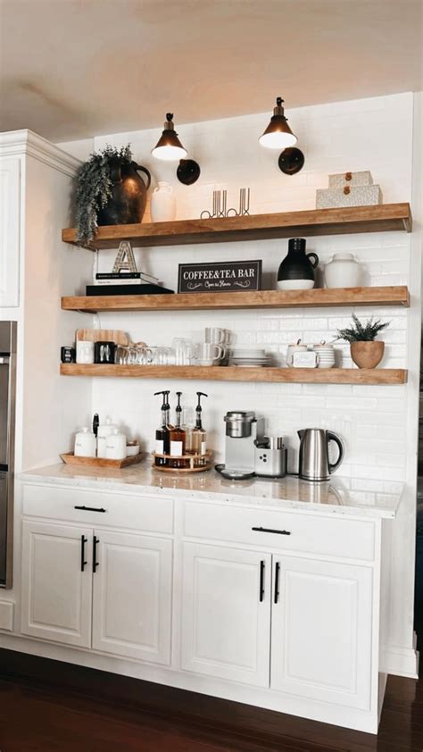 Open Shelves Kitchen Coffee Bars In Kitchen Coffee Bar Home Kitchen