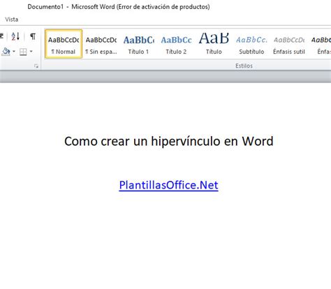 Como Crear Un Hiperv Nculo En Word Plantillasoffice Net