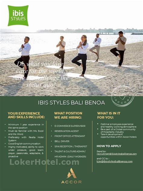 Ibis Styles Bali Benoa Loker Hotel Lowongan Kerja Hotel