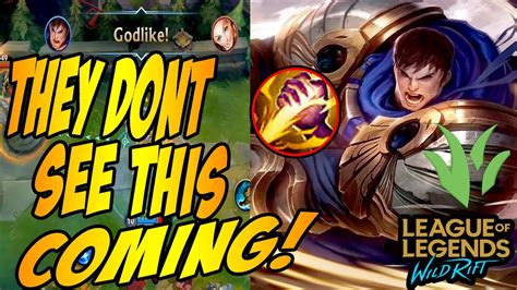 Wild Rift Garen Jungle Ranked Game Garen Insane Damage Build Garen