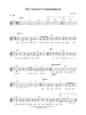 "The Greatest Commandment" Sheet Music - 2 Arrangements Available Instantly - Musicnotes