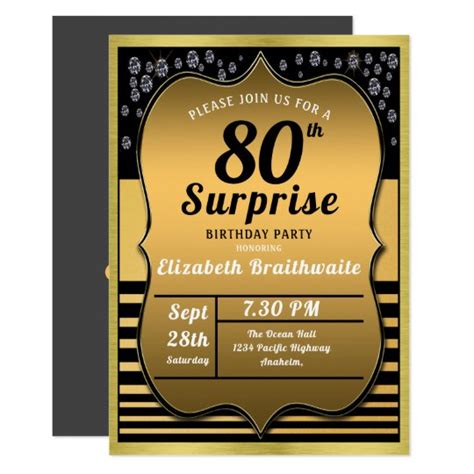 Invitations For 80th Birthday Surprise Party Bitrhday Gallery