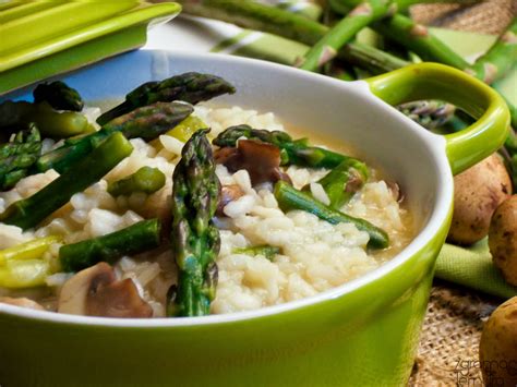 Risotto De Espargos E Cogumelos Marron 7gramas De Ternura