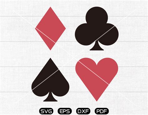 Card Suits Svg Heart Svg Diamond Svg Spade Svg Club Etsy Finland