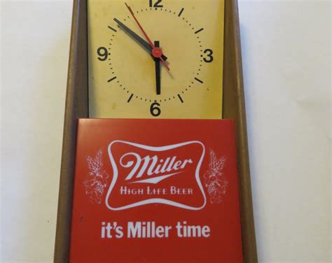 Vintage It's Miller Time Beer Clock/light - Etsy